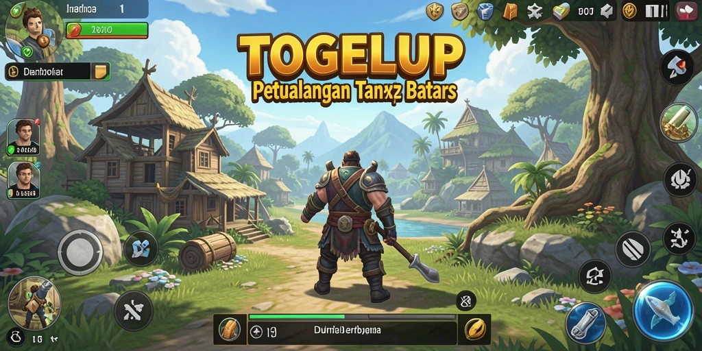 Screenshot gameplay TOGELUP menunjukkan eksplorasi dunia yang luas dan menarik.